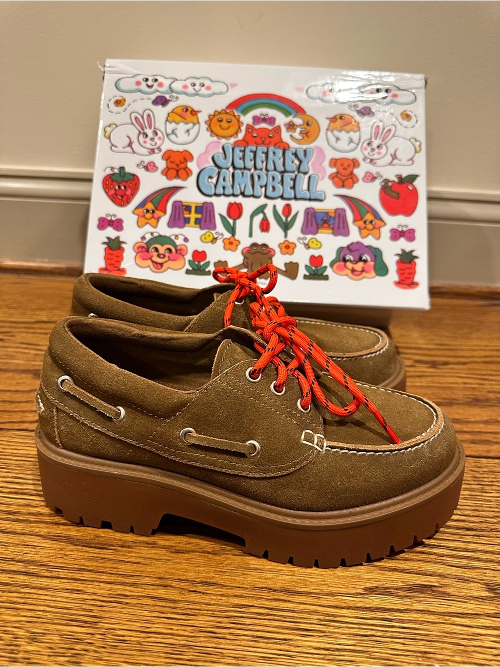 Jeffrey Campbell Crushed-T Lug Platform Boat Shoes - Picture 3 of 9